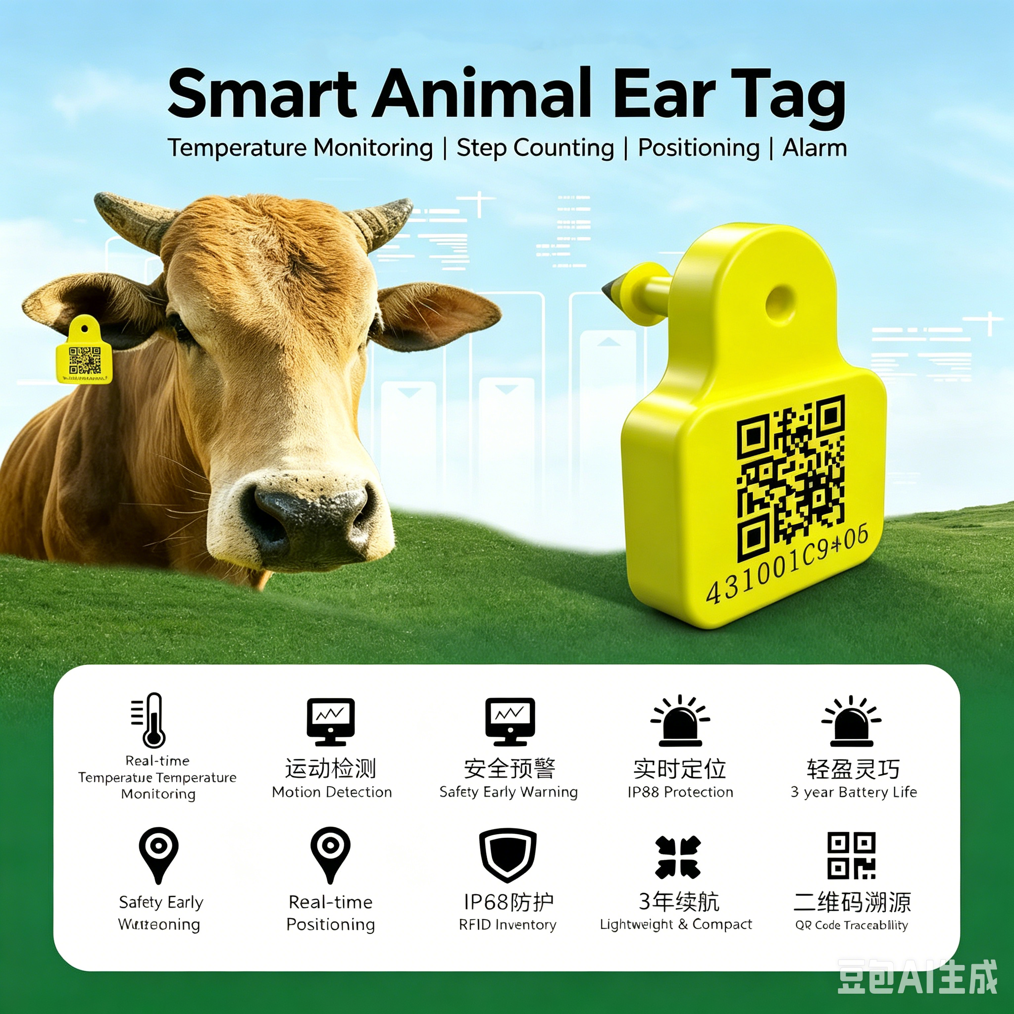 LegodiTrack smart animal ear tag
